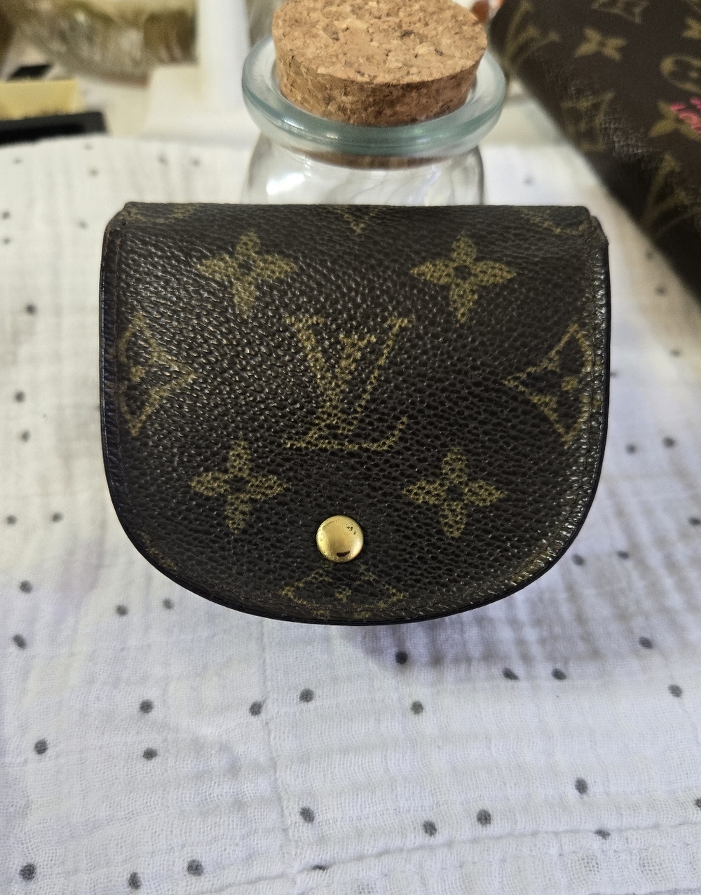 Louis Vuitton Monogram Canvas Porte Monnaie Gousset coin purse
